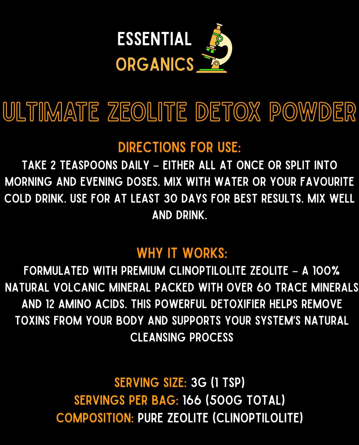Premium Zeolite Powder 500g