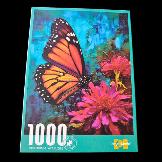1000-Piece Art Puzzle - Scented Flower & Butterfly