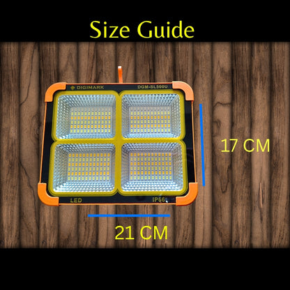 500W Rechargable Solar Flood Light|Built-In Solar Panel|Warm & Cool W Modes