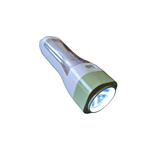 Rechargeable Solar LED Flashlight with Side Light & Power Bank | USB-C