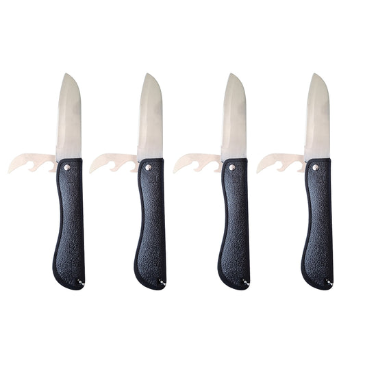 4 Piece Folding Pocket Knife Set with Bottle Opener