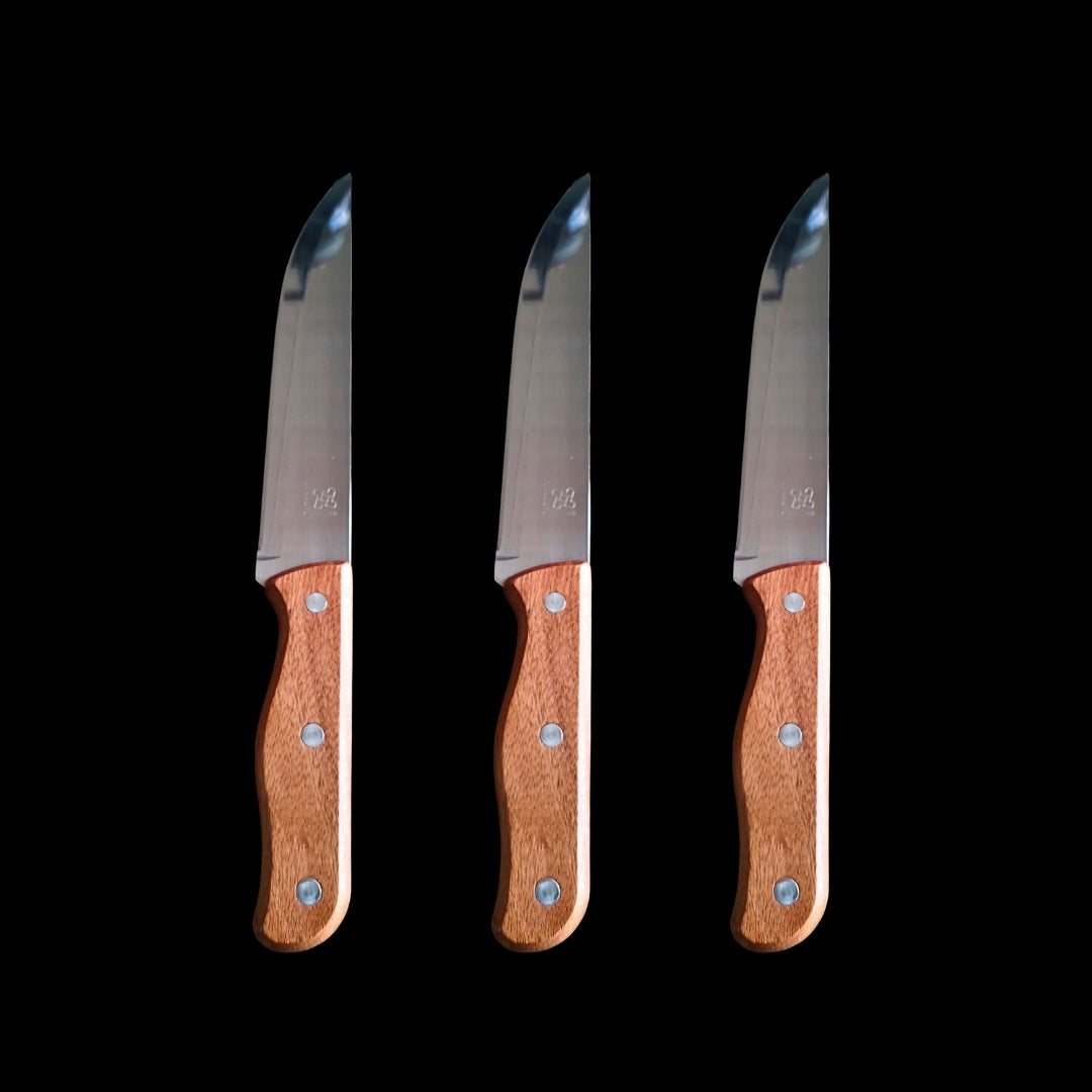 Premium 3 Piece Stainless Steel Kitchen Knife Set with Razor Sharp Blades