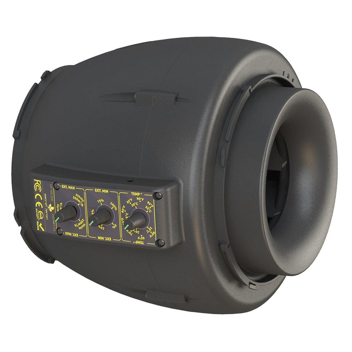 Secret Jardin Inline Fan with Temperature & Speed Control (DF16E350)